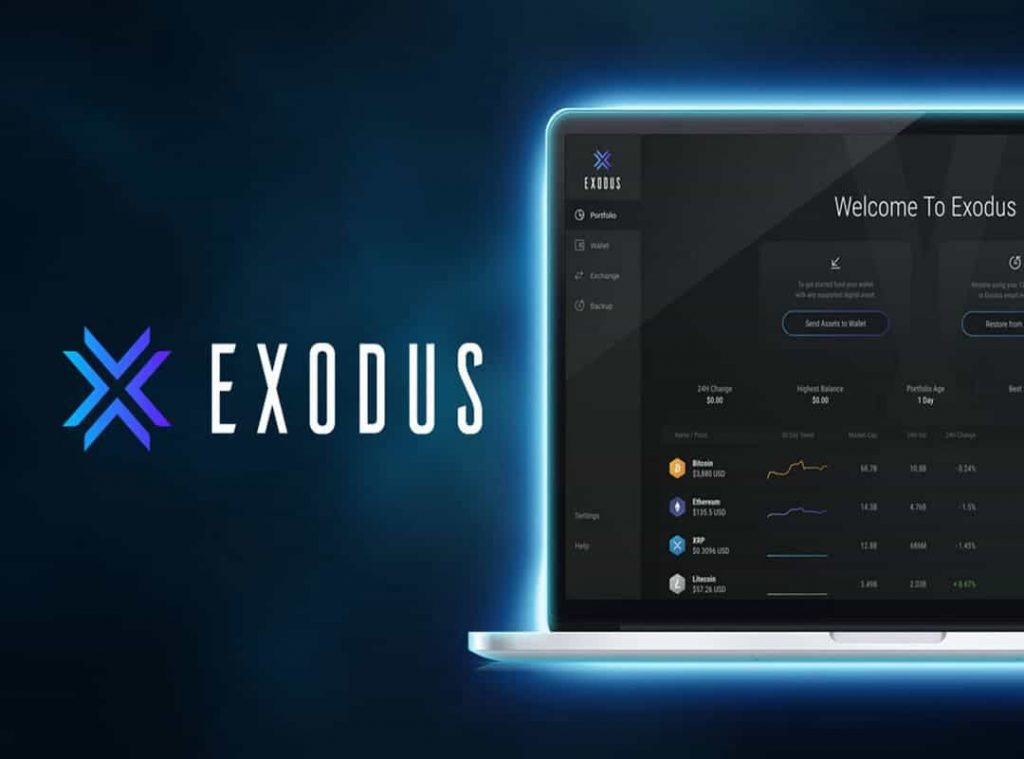  کیف پول نرم افزاری اکسدوس(Exodus)